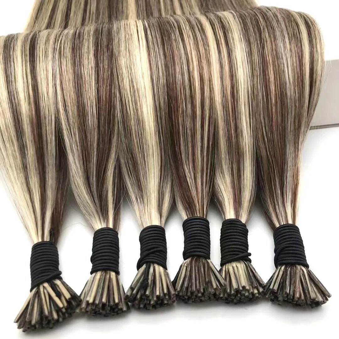 00:00 00:00 View larger image Add to Compare Share 50g 100g 22 icnh i tip hair straight blonde raw virgin 100% remy hair russi - SN Wigs & More